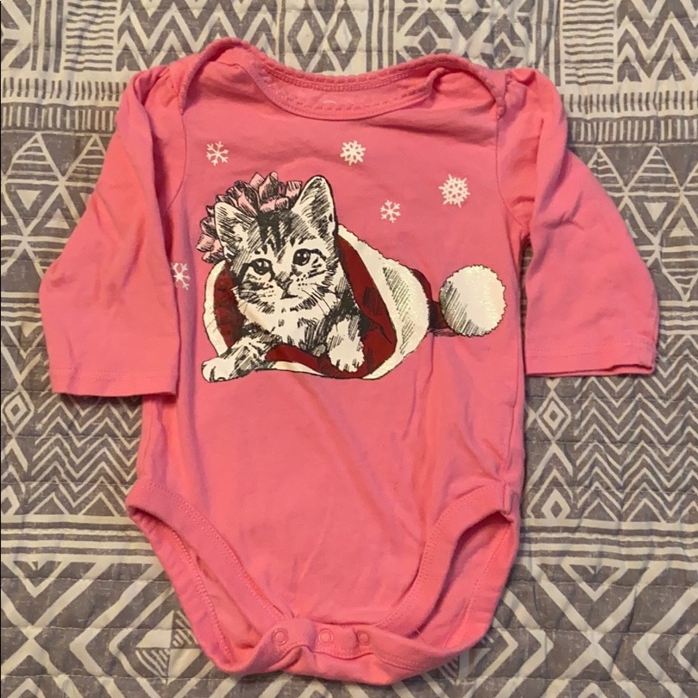 Christmas kitty onesie
